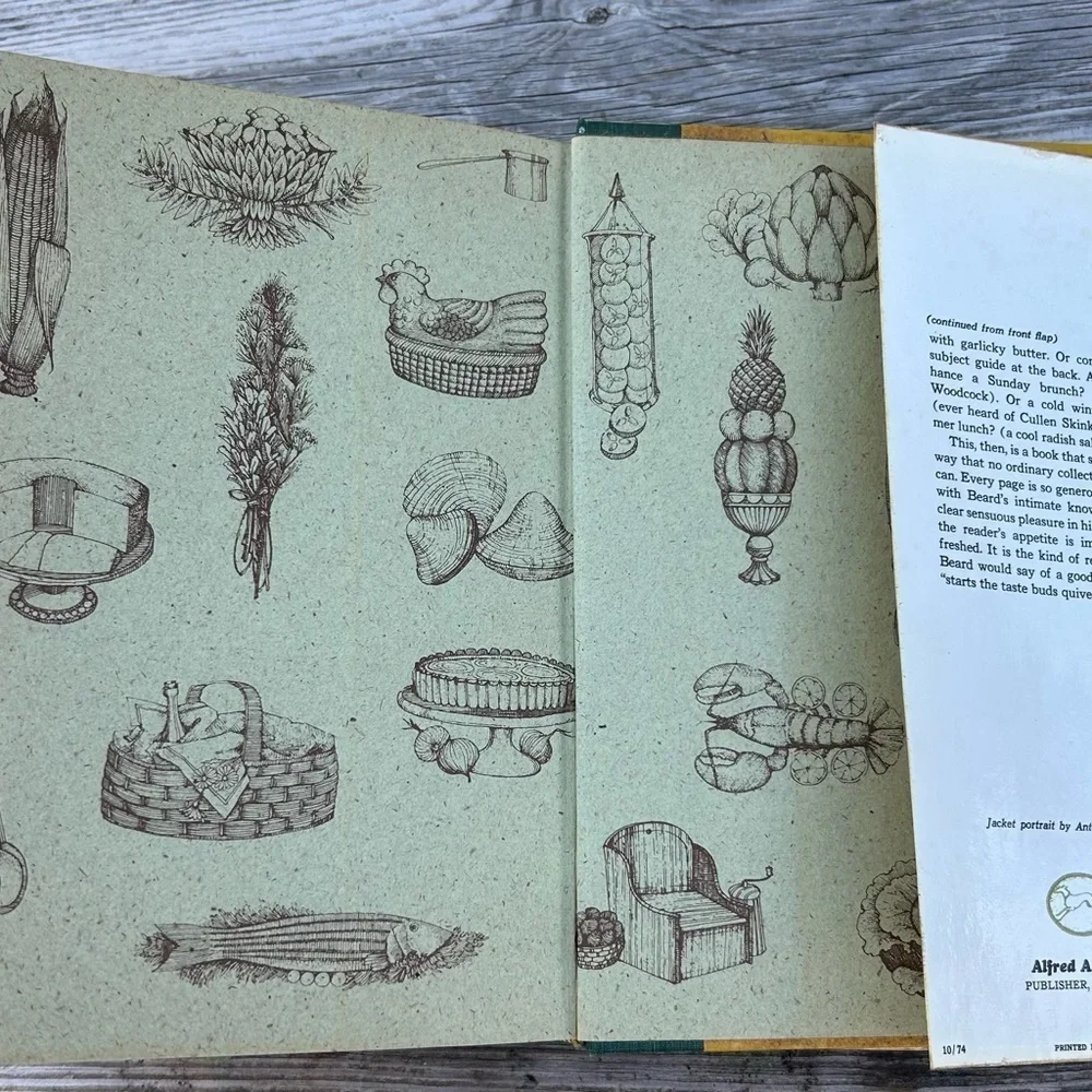 FIRST EDITION Beard on Food Book by James Beard 1974.